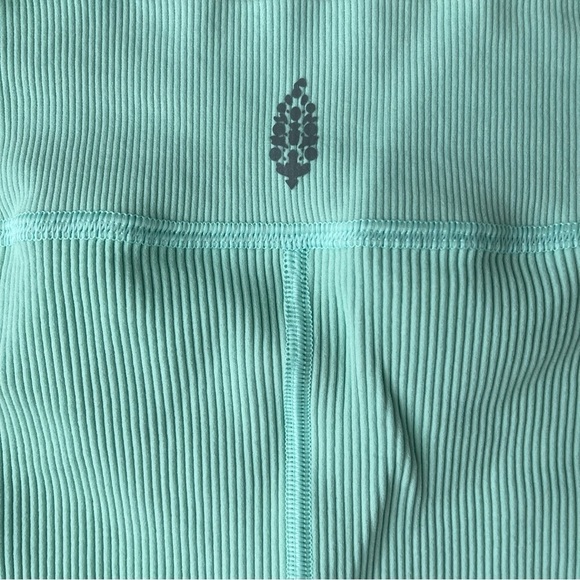 Free People Free Throw Shorts Ribbed High Rise Turquoise Mint Green - Picture 7 of 13